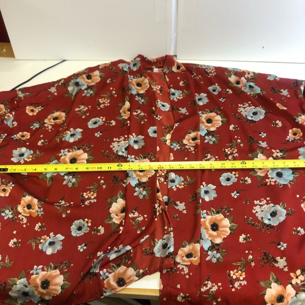 Women floral Xhilaration duster sz sm - Picture 6 of 6